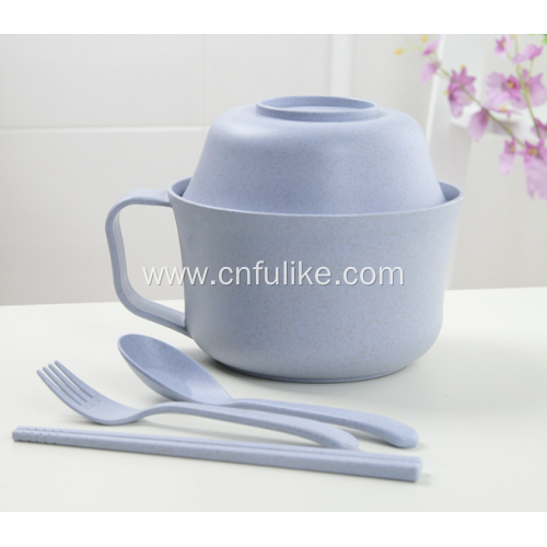 5-Pieces Wheat Straw Dinnerware Set Wholesale